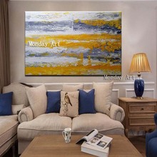 Pintura a óleo abstrata realista, pintada a mão, grande, arte para parede, pintura de lona, para sala de estar, cozinha, decoração de casa 2024 - compre barato