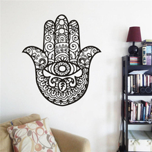 Wall Decal Hamsa Hand Pattern Wall Sticker Yoga Space Wallpaper Decoration  Home Wallpaper Hamsa Hand  Wall Murals  AY1271 2024 - buy cheap