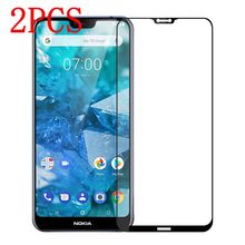 2PCS Full Cover Full Glue Tempered Glass For Nokia 7.1 Screen Protector protective film For Nokia 7.1 glass 2024 - buy cheap