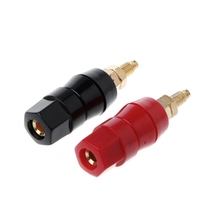 1 Pair 4mm Banana Plug Red Black Connector Amplifier Terminal Binding Post Speaker Jack 2024 - buy cheap