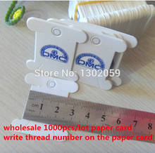 Factory Sale Wholesale Paper Card Total 1000 Pieces Cross Stitch Threading Thread Floss Bobbin Board Tool Accessory 2024 - buy cheap