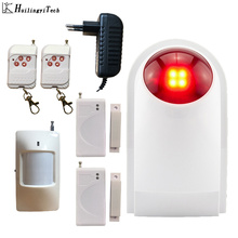 HuilingyiTech-sirena de luz estroboscópica inalámbrica para interior y exterior, sistema de seguridad de alarma para el hogar, 110dB 2024 - compra barato
