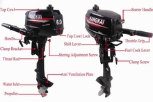 Factory Price Promotion Hot Brand New Hangkai Outboard Engine 6HP 2 Stroke Marine Outboard Motors 2024 - buy cheap