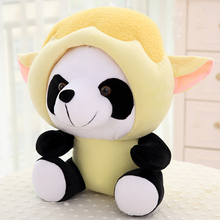 Muñeco de peluche del zodiaco para niños, juguete de oso panda de oveja amarilla de dibujos animados, regalo de alrededor de 35cm 2024 - compra barato