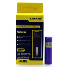Liitokala Lii-100 1.2v 3.7v 3.2v aa 18650 18350 26650 10700 21700nimh bateria de lítio carregador m26 2600mah bateria de energia para lg 2024 - compre barato