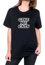 Женская футболка с надписью «GIVE ME CATS», хлопковая Повседневная забавная футболка для девушек, топы, футболки tumblr, хипстерская Прямая поставка, новинка-40 2024 - купить недорого