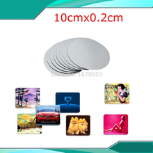 10pc/Lot 4*4*0.08" Blank Sublimation Heat Transfer Mat Round Shape Wholesale Price 2024 - buy cheap