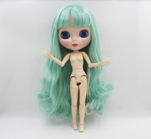 Free Shipping big discount RBL-529J BJD DIY Nude Blyth doll birthday gift for girl 4 colour big eye with beautiful Hair cute toy 2024 - buy cheap