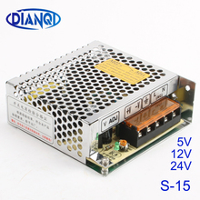 Poder suply unidade DIANQI S-15w 5 v 12 V 24 V 3A 1.3A 0.7A ac dc para fonte de alimentação ac dc conversor de alta qualidade S-15-5 S-15-12 S-15-24 2024 - compre barato