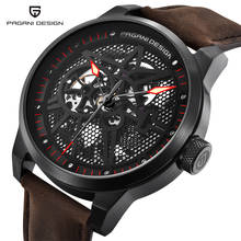 PAGANI DESIGN Men's Classic Skeleton Mechanical Watches Waterproof 30M Genuine Leather Brand Luxury Hollow Automatic Watch Saat 2024 - buy cheap