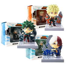 10cm My Hero Academia Kyun Chara Katsuki Bakugo Shoto Todoroki Izuku Midoriya Q Version PVC Action Figure Model Collection Toy 2024 - buy cheap