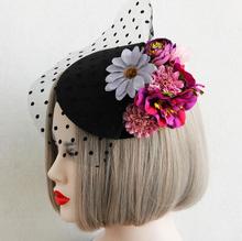 Fashion Lady Flowers Lace Veil Top Hair Clips Bridal Mini Top Hat Clip Lolita Burlesque Fascinator Hair Accessories 2024 - buy cheap
