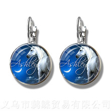 Vintage Horse Image Unicorn Charms Infinite Wrap Stud Earrings Silver Plated Earrings For Women Girls Best Gift 2024 - buy cheap