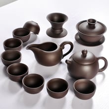 Hot Sale Ceramic Purple Clay Tea Set Chinese Drinkware High Quality Kung Fu Pot Infuser Xishi Gaiwan Teapot Serving Cup Teacup 2024 - buy cheap