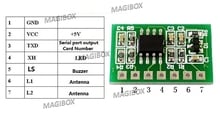 Lector de tarjetas EM4100 TTL RS232 RFID, módulo integrado, interfaz de circuito UART + bobina 345UH 3-5V, 10 unids/lote, 125kHz 2024 - compra barato