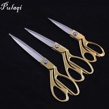 Pulaqi Golden Tailor Scissors Stainless Steel Professional Cutter Leather Fabric Sewing Shears Sharp Blade Vintage Scissors H 2024 - buy cheap