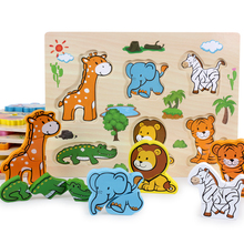 Juguetes Educativos Montessori para bebé, rompecabezas 3D de madera, materiales Montessori, animales de juguete, bloques divertidos 2024 - compra barato