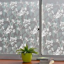 Green leaf decorative window film,PVC self-adhesive frosted glass film.opaque privacy window foil,heat insulation 2024 - buy cheap