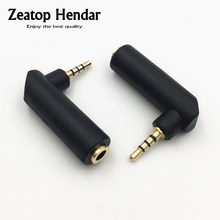 10Pcs Right Angle 2.5mm 4 Pole Stereo Male Jack to 3.5mm Female Plug Earphone Adapter DIY Gold Plated Connector 2024 - buy cheap