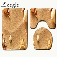 Zeegle-alfombra de microfibra para baño, alfombrilla antideslizante de secado rápido, tapa de inodoro 2024 - compra barato