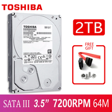 TOSHIBA  2TB Hard Drive disk 2TB 2000GB Internal HDD HD 7200RPM 64M SATA3 3.5" for Desktop  Computer PC 2024 - buy cheap