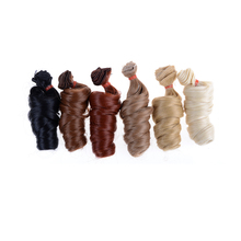 1PCS brown khaki black high temperature heat resistant doll hair For 1/3 1/4 1/6  BJD curly doll wigs  DIY doll wigs 2024 - buy cheap