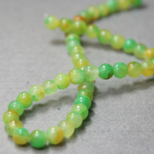 10mm Multicolor Yellow&Green chalcedony beads round DIY loose beads stones 15" jewelry making design wholesale 2024 - buy cheap