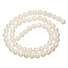 AAAAA cultured Potato Freshwater Pearl Beads Natural White 7-7.5mm Approx 0.8mm Sold Per Approx 15.5 Inch Strand 2024 - buy cheap