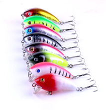 Isca de pesca crankbait, isca de pesca artificial de plástico dura, 6cm 9.8g, 8 peças 2024 - compre barato