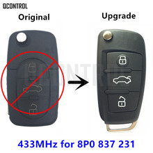 QCONTROL-llave remota de coche, accesorio para AUDI A3 S3 8P0837231 / 5FA008750-10 / HLO 8P0 837 231 2003 2004 2005 2006 2024 - compra barato