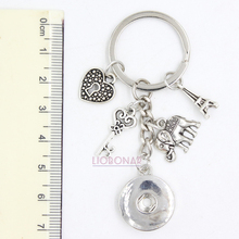 Llavero a presión de 18mm, joyería a presión, corazón con cerradura con llave, elefante, bolso, abalorio, regalo, bisutería, 1 ud. 2024 - compra barato