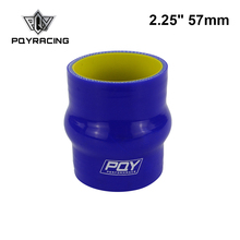 Pqy-2.25 "57mm corcunda mangueira de silicone em linha reta tubo de acoplador intercooler azul & amarelo PQY-HSH00225-QY 2024 - compre barato