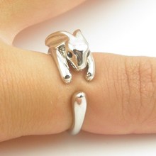 QIAMNI 30pcs/lot  Adjustable Vintage Brass Dainty Tiny Bunny Animal  Knuckle Ring Shiny for Women Girls Birthday Jewelry 2024 - buy cheap