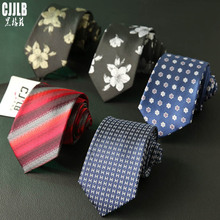 New Fashion 7cm Slim Tie Mens High Level Necktie Mens Suits Clothing Accessories Microfiber Cravates Striped Floral Ties For Men 2024 - buy cheap