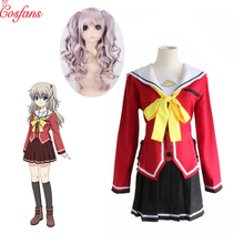 4PCS Anime Charlotte Tomori Nao / Yusa Nishimori School Uniform Cosplay Costumes Full Set Sailor Suit Top Skirt Bow Tie and wigs 2024 - buy cheap