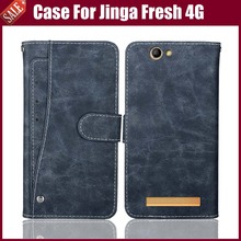 Hot Sale! Jinga Fresh 4G Case High Quality Flip Leather Phone Case Protective Cover For Jinga Fresh 4G Case With Card Slots 2024 - buy cheap