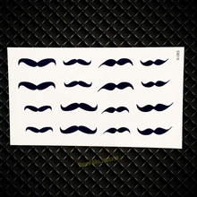 Funny Water Transfer Tattoo Stickers GYF-010 Moustache beard Pattern Sexy Lady Body Art Party Makeup Temporary Tattoos on Finger 2024 - buy cheap