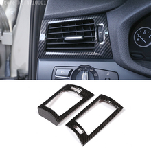 Fibra de carbono lado ar condicionado tomada capa guarnição adesivos acessório do carro para bmw x3 x4 f25 f26 2013-2017 para lhd 2024 - compre barato