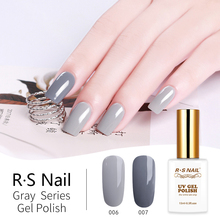 RS Nail 15ml UV Nail Gel Polish Gray Color Soak Off Resin Nail Varnish Gel Lacquer Vernis Long Lasting Nail Laque Enamel Winter 2024 - buy cheap