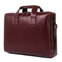 Men's Briefcase  Business Travel Vintage 15" Laptop Ipad  Bags Cow Leather Male Brand Designer Shoulder BriefcasesBagTote Bags 2024 - buy cheap