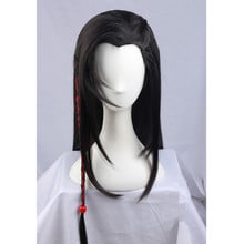 Fantasia masculina de príncipe, cabelo preto longo, 80cm, cosplay, guerreiros, cosplay de príncipe, clássicos da china, roupas de carnaval 2024 - compre barato