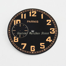 Часы наручные Parnis st36 ETA 41,2 мужские, черные, с циферблатом, 6497 мм 2024 - купить недорого