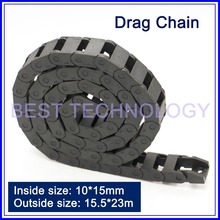 10x15mm L1000mm Cable Drag Chain Wire Carrier with end connectors plastic towline CNC Mill Router Machine Tools non opening 2024 - buy cheap
