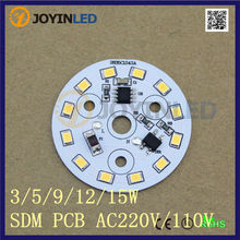 Dimmable led bulb lamps integrated Driver PCB 2835 round spot light led 3w 5w 7w 9w PCB assembly led Ceiling down light module 2024 - buy cheap
