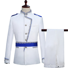 Men Medieval Renaissance Steampunk Costume Royal Guard Costume Dress Up White Prince Costume Military Uniform CosplayCostume 2024 - buy cheap