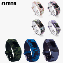 FIFATA-pulsera inteligente con estampado de camuflaje para niños, pulsera de silicona suave con diseño de Garmin Vivofit 3 2024 - compra barato