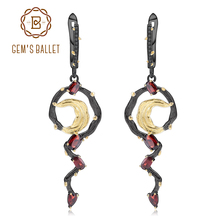 GEM'S BALLET 3.03Ct Natural Red Garnet Handmade Statement Vintage Drop Earrings For Women 100% 925 Sterling Silver Fine Jewelry 2024 - buy cheap