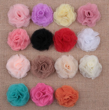 Yundfly 10PCS 2.4" Newborn Mini Shabby Chiffon Flower DIY Hair Accessoreis Fashion Tulle Mesh Flowers For Baby Headband 2024 - buy cheap