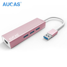 AUCAS Gigabit Ethernet сетевой адаптер RJ45 к USB 3,0 сетевая карта для Windows Micro Switch Ethernet USB адаптер 2024 - купить недорого