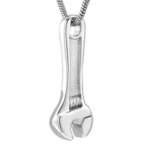 IJD10528-collar de urna de cremación con llave inglesa de acero inoxidable para papá, colgante de recuerdo, joyería conmemorativa, sostiene cenizas de seres amados 2024 - compra barato